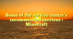 Some of the service center’s recommended services : Minecraft