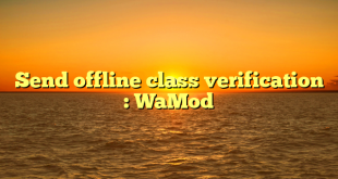 Send offline class verification : WaMod