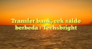 Transfer bank, cek saldo berbeda : Techsbright